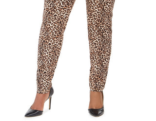 Calça jeans skinny feminina plus size com estampa de leopardo da INC International Concepts, marrom, tamanho SP