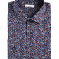 Camisa social masculina Bar III Slim-Fit Performance Stretch com estampa floral, vermelha, tamanho 15-34-35
