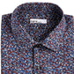 Camisa social masculina Bar III Slim-Fit Performance Stretch com estampa floral, vermelha, tamanho 15-34-35