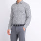 Camisa social masculina Bar III Slim-Fit Performance Stretch com estampa floral, branca e preta, tamanho 32x33