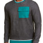 Moletom masculino Alfani Utility Pocket Crewneck Cinza Tamanho P