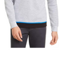 Moletom masculino Alfani com bolso utilitário e gola redonda, cinza escuro, tamanho GG
