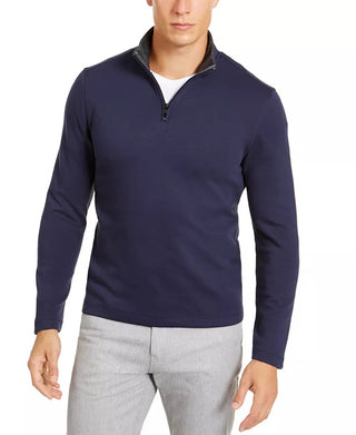 Suéter Alfani Masculino com Zíper em Trimestre Azul Tamanho P