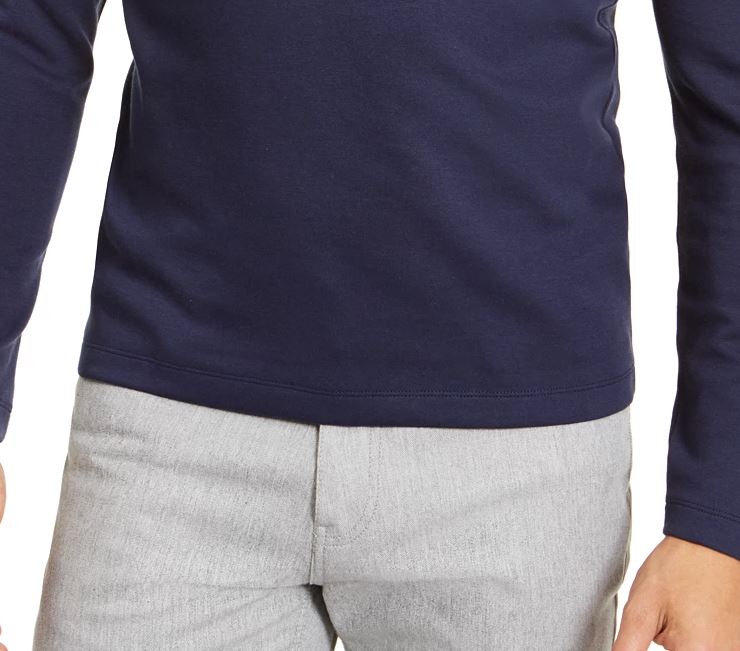 Suéter Alfani Masculino com Zíper em Trimestre Azul Tamanho P