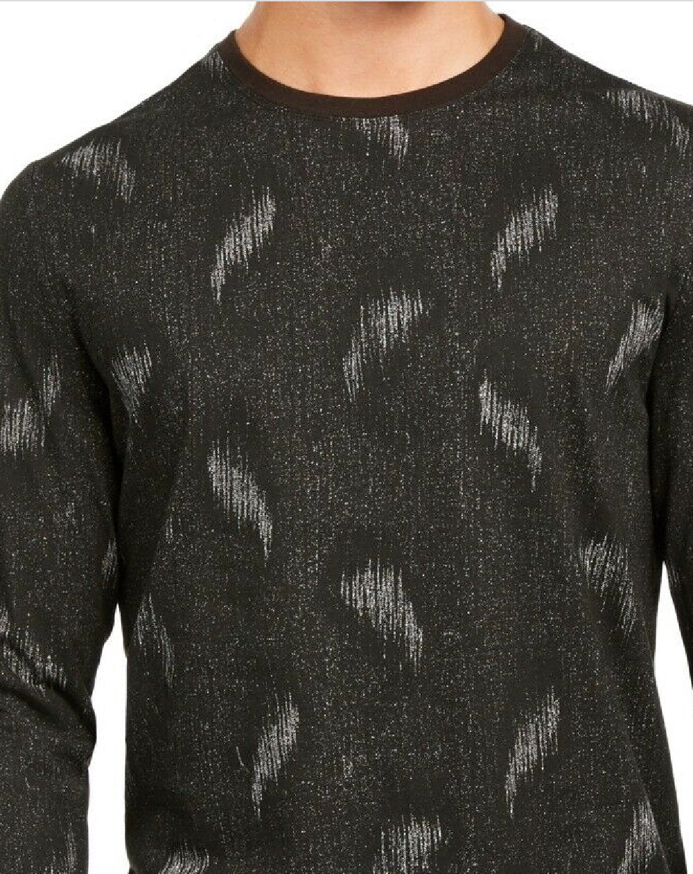 Camisa estampada masculina Alfani Paisley preta tamanho médio