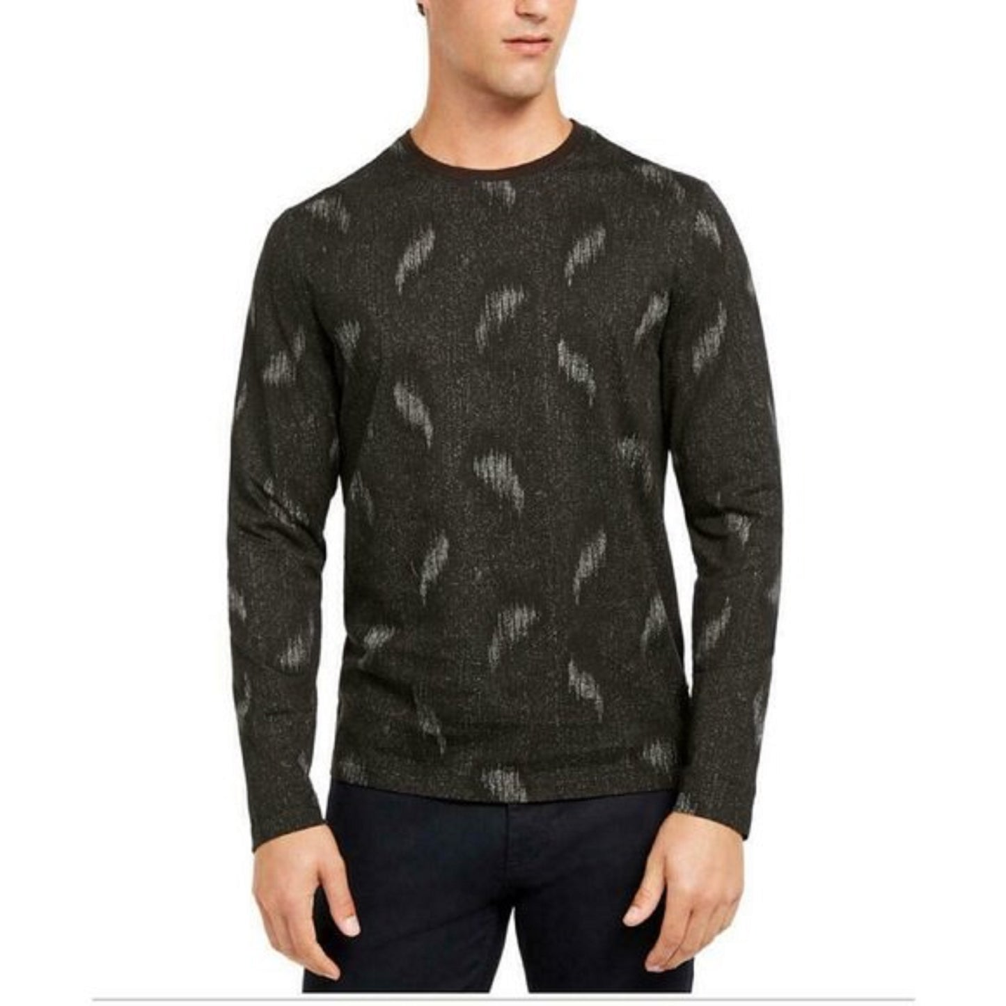 Camisa estampada masculina Alfani Paisley preta tamanho pequeno