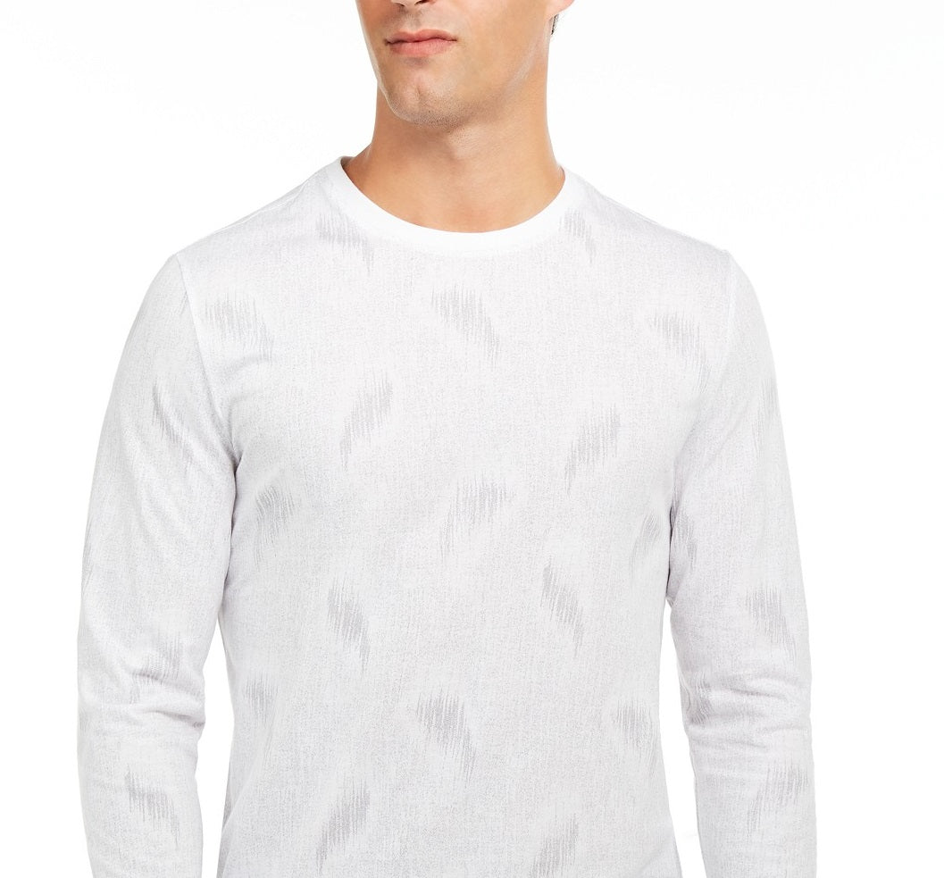 Camisa estampada masculina Alfani Paisley, branca, tamanho extragrande