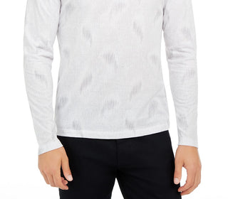 Camisa estampada masculina Alfani Paisley, branca, tamanho extragrande