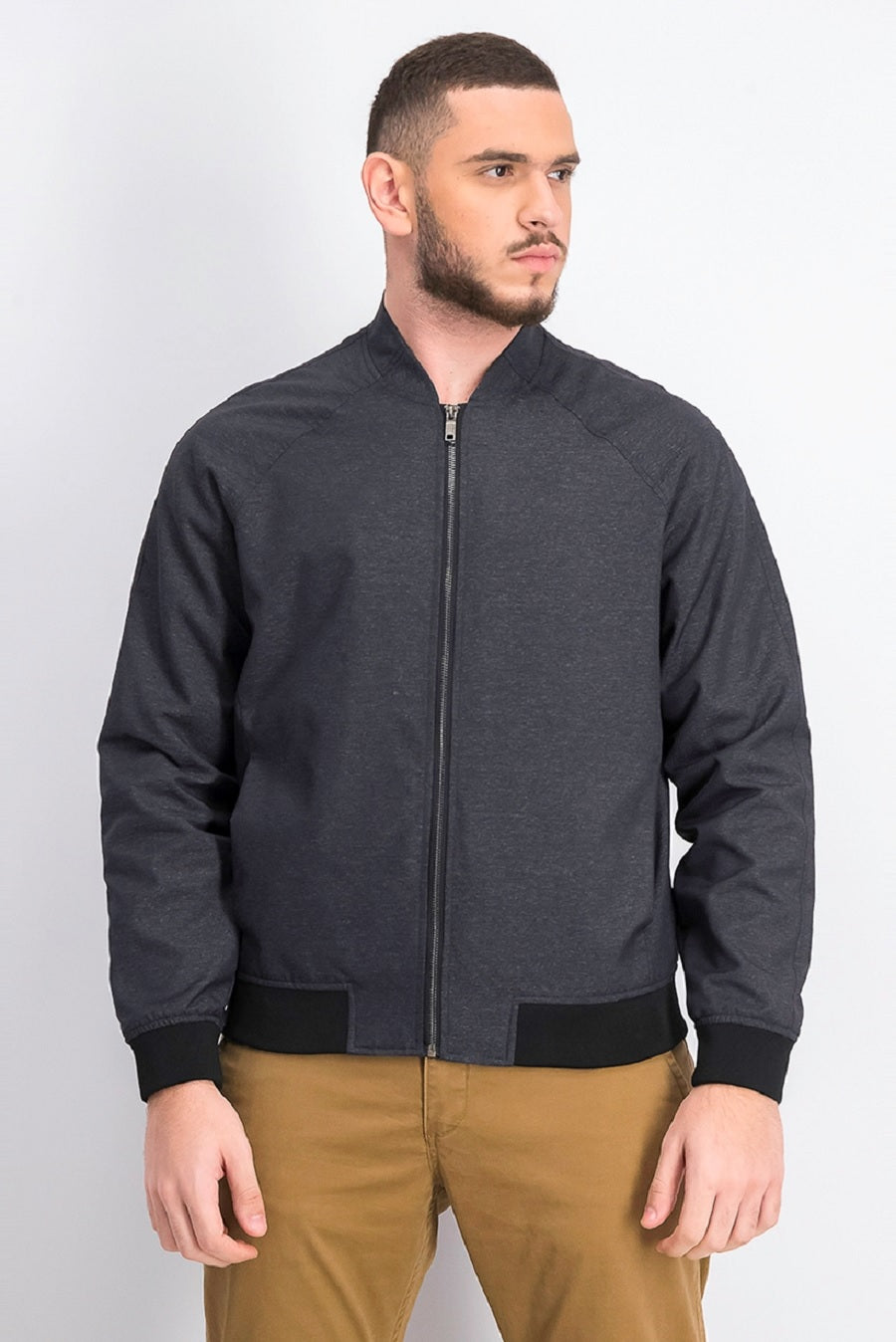 Jaqueta bomber masculina Alfani Deep Twill azul marinho tamanho X-G