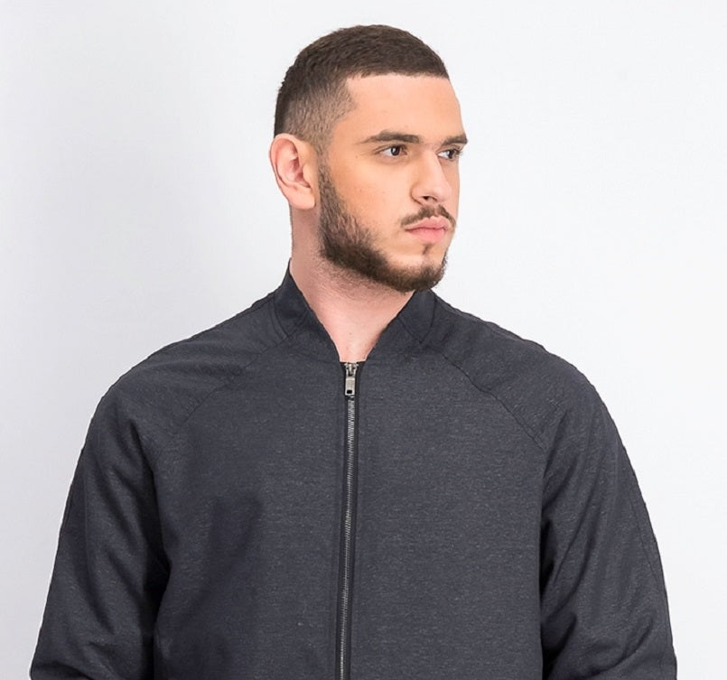 Jaqueta bomber masculina Alfani Deep Twill azul marinho tamanho X-G