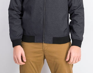 Jaqueta bomber masculina Alfani Deep Twill azul marinho tamanho X-G