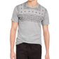 Camiseta masculina American Rag Top-Pattern cinza tamanho médio