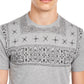 Camiseta masculina American Rag Top-Pattern cinza tamanho extra grande