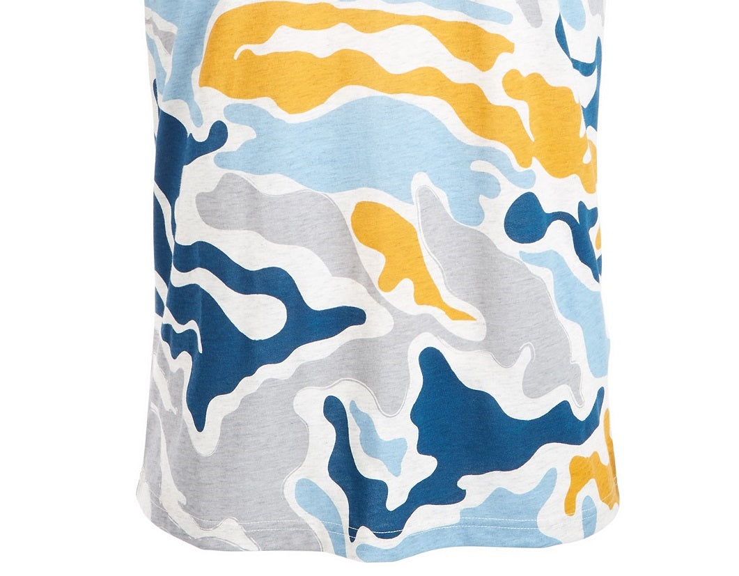 Camiseta camuflada americana masculina Spaced Out, cinza, tamanho médio