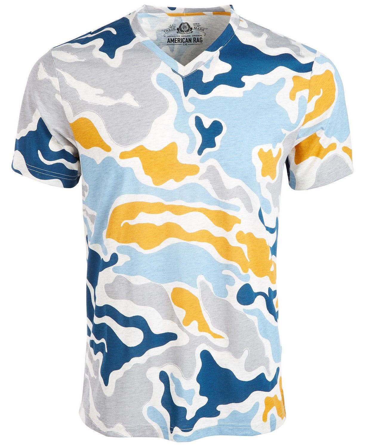 Camiseta camuflada americana masculina Spaced Out, cinza, tamanho extra grande