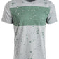 Camiseta listrada masculina American Rag Splatter Chest, cinza, tamanho pequeno