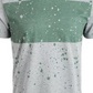 Camiseta listrada masculina American Rag Splatter Chest, cinza, tamanho pequeno