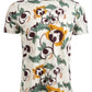 Camiseta masculina floral abstrata American Rag, tamanho médio, aveia