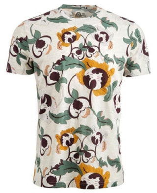 Camiseta masculina floral abstrata American Rag, tamanho médio, aveia