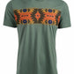 Camiseta masculina com estampa geométrica American Rag, verde, tamanho grande
