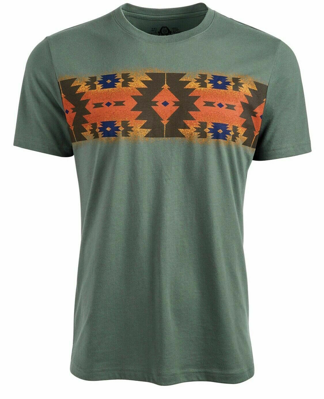 Camiseta masculina com estampa geométrica American Rag, verde, tamanho grande