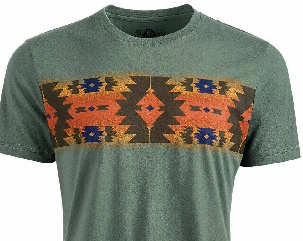 Camiseta masculina com estampa geométrica American Rag, verde, tamanho grande