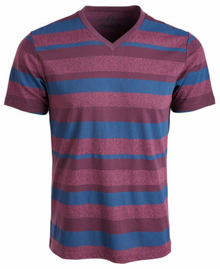 Camiseta listrada masculina American Rag com decote em V, tamanho ameixa 2, extra grande
