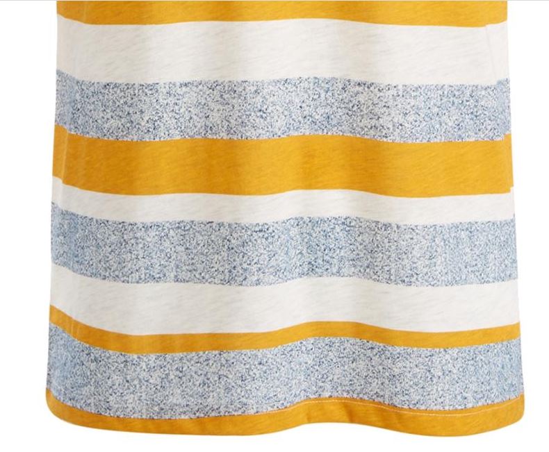 Camiseta listrada masculina American Rag com decote em V, amarela, tamanho grande