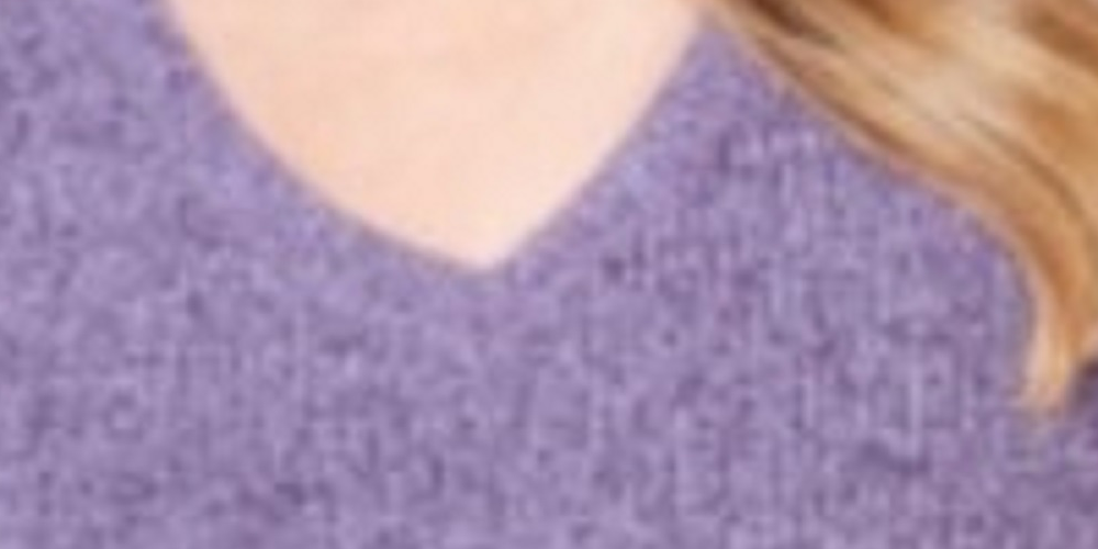 Karen Scott Suéter Feminino Petite Algodão Canelado Marmorizado Roxo Tamanho Petit