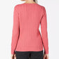 Karen Scott Suéter Feminino de Malha Lisa com Gola V Rosa Tamanho 2 Extra Grande