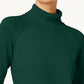 Karen Scott Suéter Feminino de Algodão com Gola Alta Verde Tamanho Médio