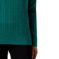 Karen Scott Suéter Feminino de Algodão com Gola V Verde Tamanho Extra Grande