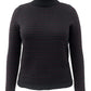 Karen Scott Suéter Feminino de Algodão com Gola Alta Colorblock, Novo Combo Vermelho, Tamanho Grande
