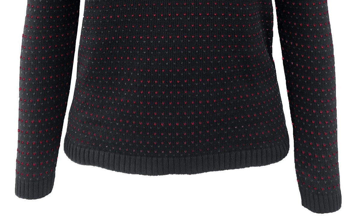 Karen Scott Suéter Feminino de Algodão com Gola Alta Colorblock, Novo Combo Vermelho, Tamanho Grande