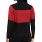 Karen Scott Petite Colorblock Algodão Gola Alta Suéter Vermelho Tamanho X-G