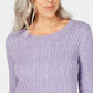 Karen Scott Suéter Feminino de Tricô com Cabo Roxo Tamanho P