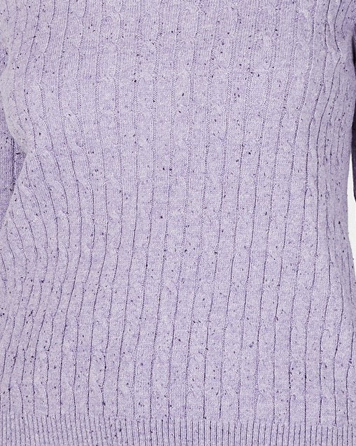 Karen Scott Suéter Feminino de Tricô com Cabo Roxo Tamanho P