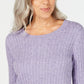 Karen Scott Suéter Feminino de Tricô com Cabo Roxo Tamanho Extra Grande