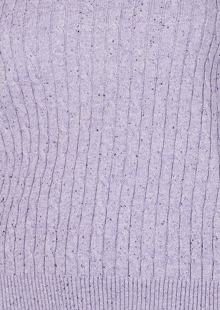 Karen Scott Suéter Feminino de Tricô com Cabo Roxo Tamanho Extra Grande