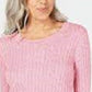 Suéter Karen Scott Feminino em Tricô Rosa Tamanho XX-G