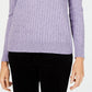 Karen Scott Suéter Feminino de Tricô com Cabo Sft Llc Hthr NP Tamanho 2 Extra Grande