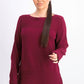 Karen Scott Suéter feminino de algodão com gola canoa, vermelho, tamanho extra grande