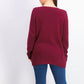 Karen Scott Suéter feminino de algodão com gola canoa, vermelho, tamanho extra grande