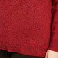 Karen Scott Suéter Feminino de Algodão Marmorizado com Gola Xale Vermelho Tamanho 2 Extra Grande