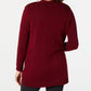 Karen Scott Cardigan Feminino com Botões Frontais e Pontos Mistos, Vermelho, Tamanho Grande
