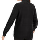 Karen Scott Suéter Feminino Petite Cable-Knit com Zíper Frontal Preto Tamanho Petite Pequeno