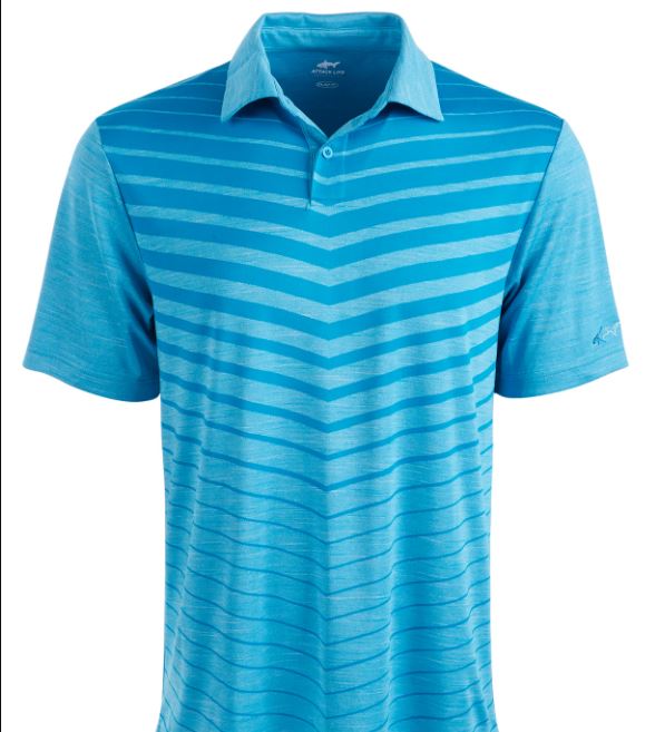 Camisa Polo Masculina Attack Life Ombre Chevron Jacquard Azul Tamanho X-Grande