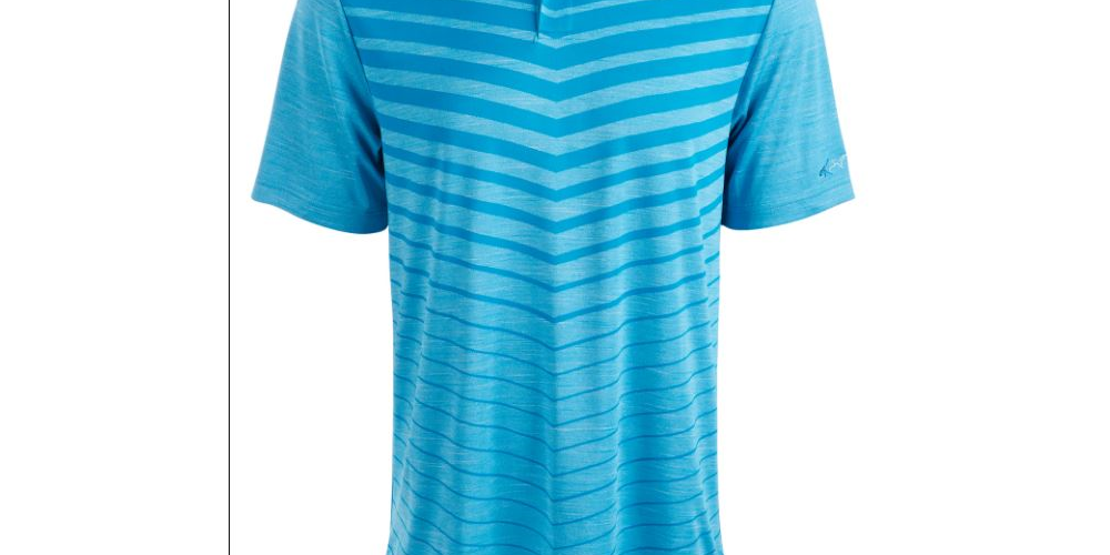 Camisa Polo Masculina Attack Life Ombre Chevron Jacquard Azul Tamanho X-Grande