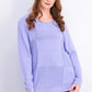 Karen Scott Suéter Feminino Patchwork com Ponto Azul Tamanho Grande