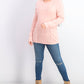 Karen Scott Suéter Feminino Patchwork com Ponto Rosa Tamanho Médio